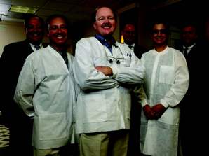 Left to right: Nick Sullivan, Field Sales Consultant; Dr. John Davliakos; Dr. Robert Cook; Mike DuVall, Equipment Sales Specialist; Dr. Arezoo Bahar and Keith Ulrich, Regional Manager Sullivan-Schein