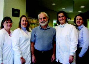 Our Team: (left to right) Cippa, Becky, Dr. Wigand, Tracy, and Cindy