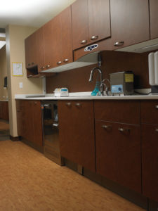 The galley style, walk-through sterilization center was designed to maximize production and patient safety, while making it very accessible to staff.
