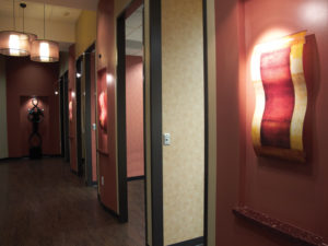 Unique art is presentedthroughout the facility.