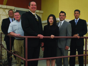Left to right: Bill Hildebrand, Equipment Sales Specialist; Damian Crow, Lead Tech (EST); Dr. Andres Biaggi; Dr. Lisa Ding; Andrew DeLaCruz, Field Sales Consultant; Michael Porro, Regional Manager
