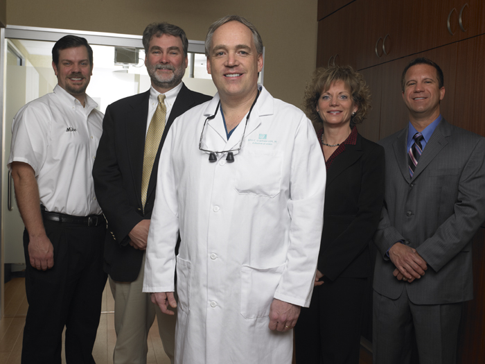 Left to Right: Michael Marquis, Equipment Service Technician; Bobby Anderson, Regional Manager; Dr. John Cranham; Lisa Pearson, Field Sales Consultant; Wayne Boiselle, Equipment Sales Specialist