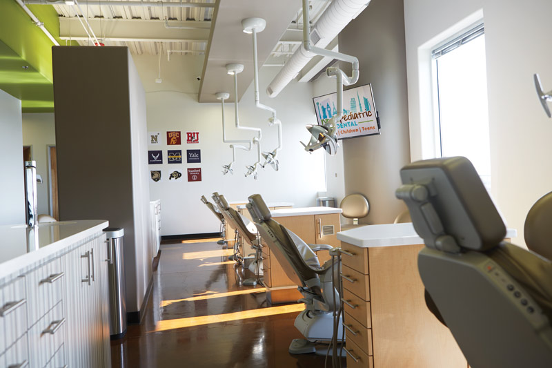 Dr. Dutta was intentional about creating spaces that catered to the different age groups he treats. The teen bay provides a more “adult” experience with a sophisticated, minimalistic feel.