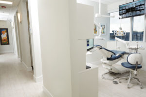 Hallway looking into treatment room
