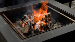 An outdoor firepit: one of the standout features of Mattson Hellickson Dental, located in Beaverton, Oregon.