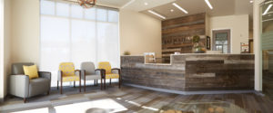Dental office waiting area