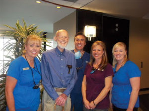 Assistant Sue, Patient Lew, Dr. Robert Humphreys, Assistants Stephanie and Shawna (Colorado)