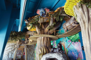 Elephant looking down on pediatric patients as they wait for their appointment.