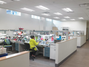 Digital images are sent directly to the onsite lab, Lighthouse Dental Studio, which is located in the lower level.