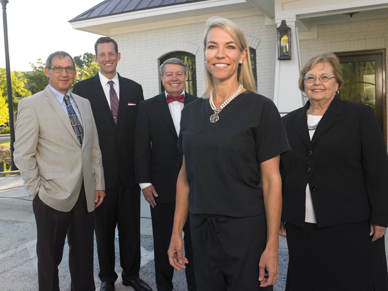 Left to right: Jack Suits, Field Sales Consultant; Ryan Steck, Director of Equipment & Technology; Robert Kirkley, CAD/CAM Specialist; Dr. StephanieGray Hackney; Aleida Mackey, Equipment & Technology Specialist