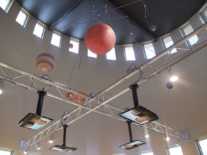 The solar system mobile in the tower is a patient favorite.