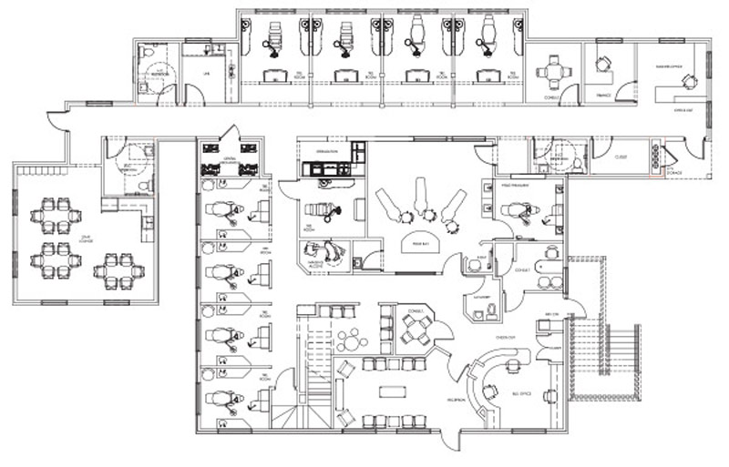 Sullivan Dental CenterSt. Francisville, LADrs. Frank & Candice Sullivan & Dr. Clay CouvillonSquare Feet: 6,700Treatment Rooms: 9Practice Opened: Opened 2013
