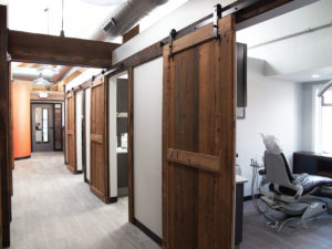 Hallway looking into treatment room