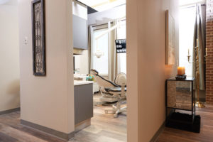 Hallway looking into treatment room